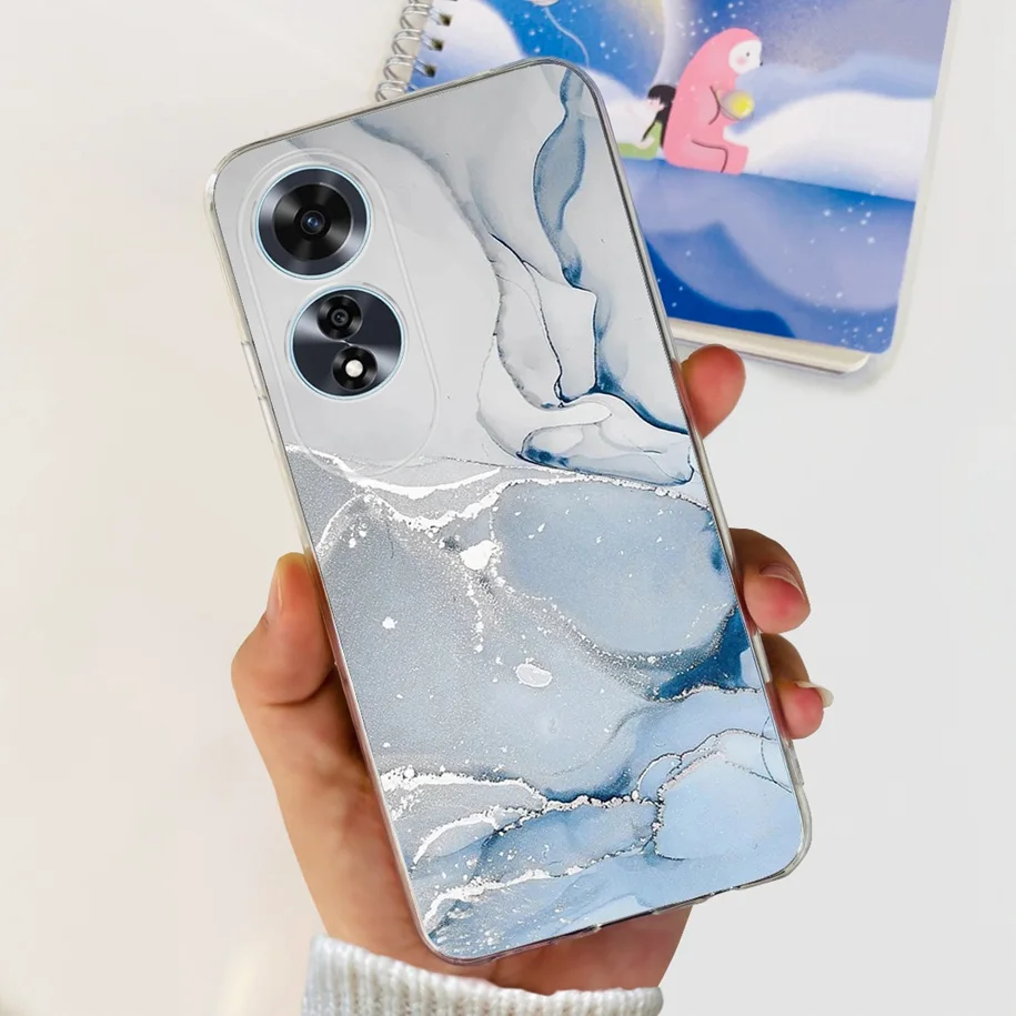 2024 New Stylish Flower Transparent Soft Silicone Slim Back Cover