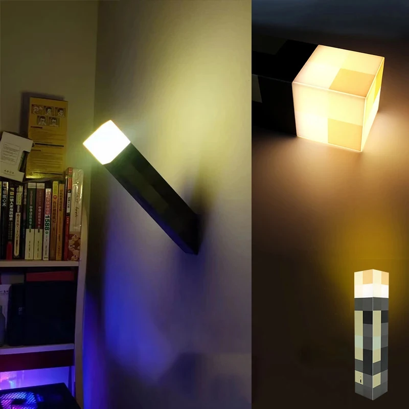 LED Night Light USB Rechargeable Brownstone Flashlight Torch Lamp 4 Colors Bedroom Decorative