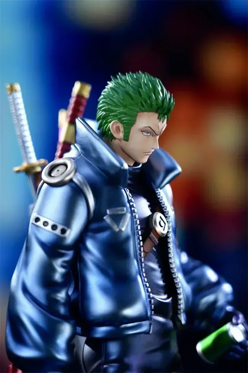 26cm Anime One Piece Figures Roronoa Zoro Action Figurine Cyberpunk Zoro Figure Pvc Model Doll Collectible Decoration Toys Gifts