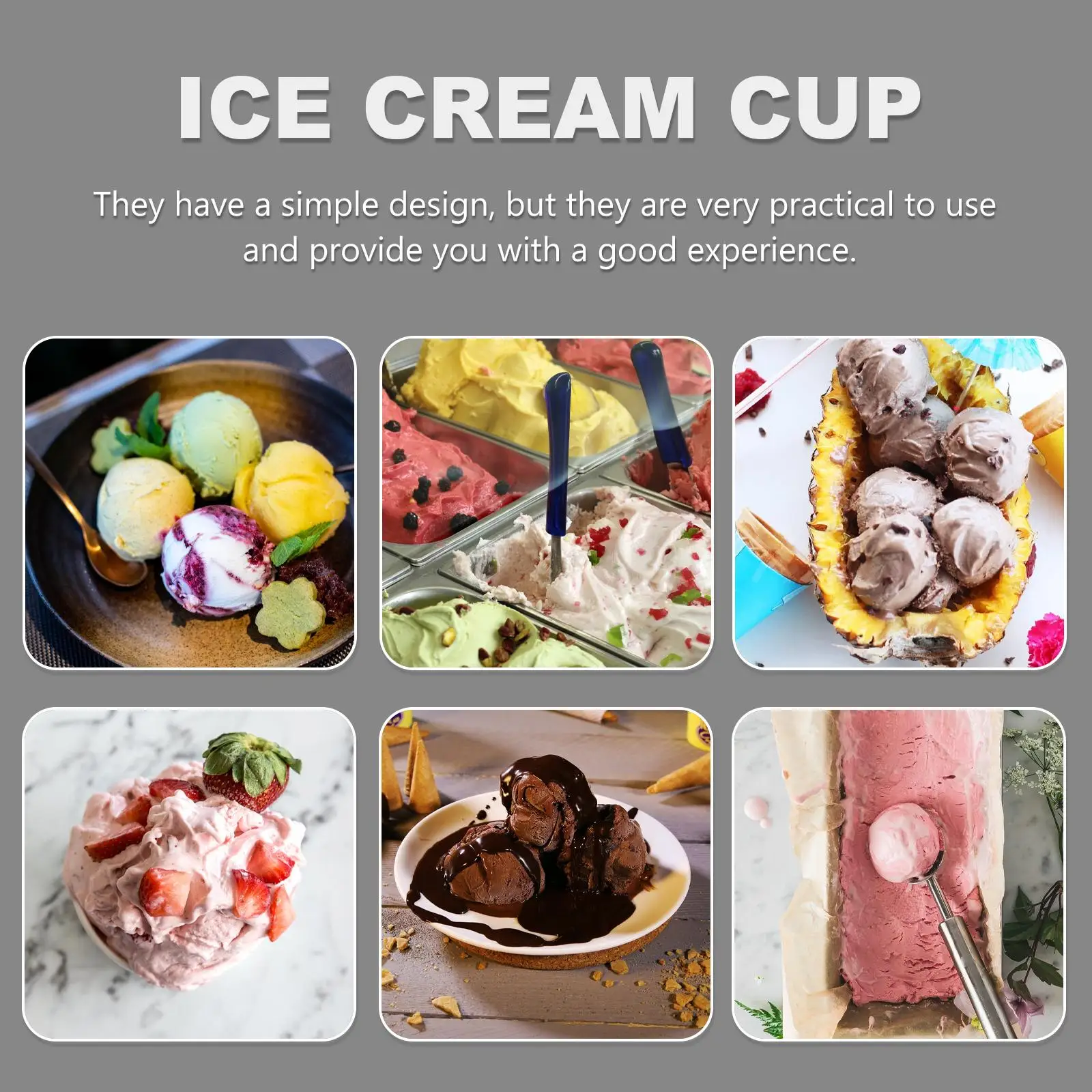 100 Pcs Cup Disposable Ice Cream Cake Cups Jelly Dessert Container White Mousse