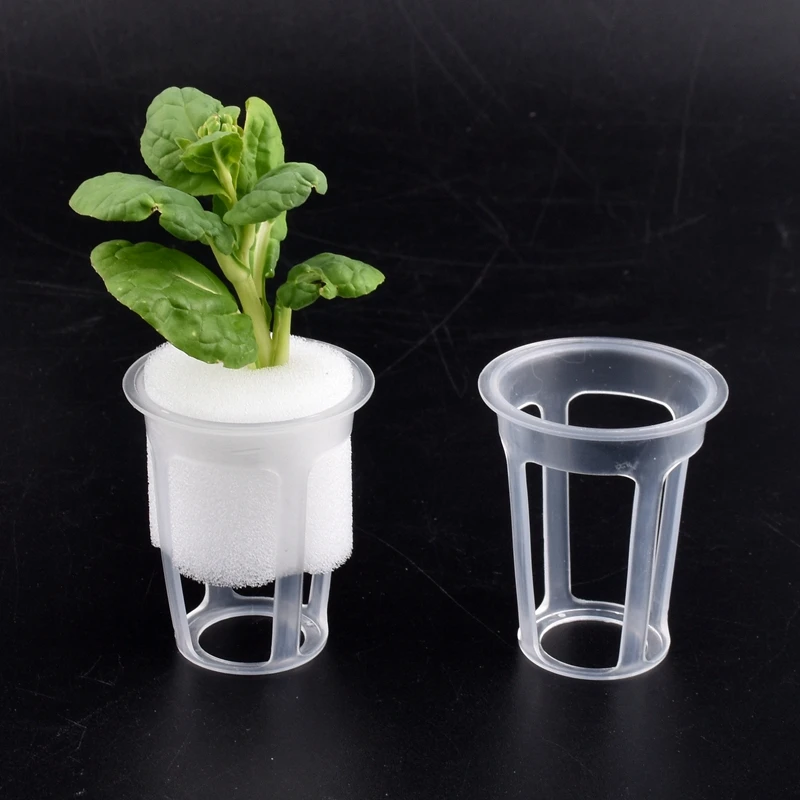 Soilless Cultivation Planting Basket Balcony Veg Hydroponic Colonization Cup Multi-Size Aeroponics Plastic Grow Mesh Pot 50Pcs