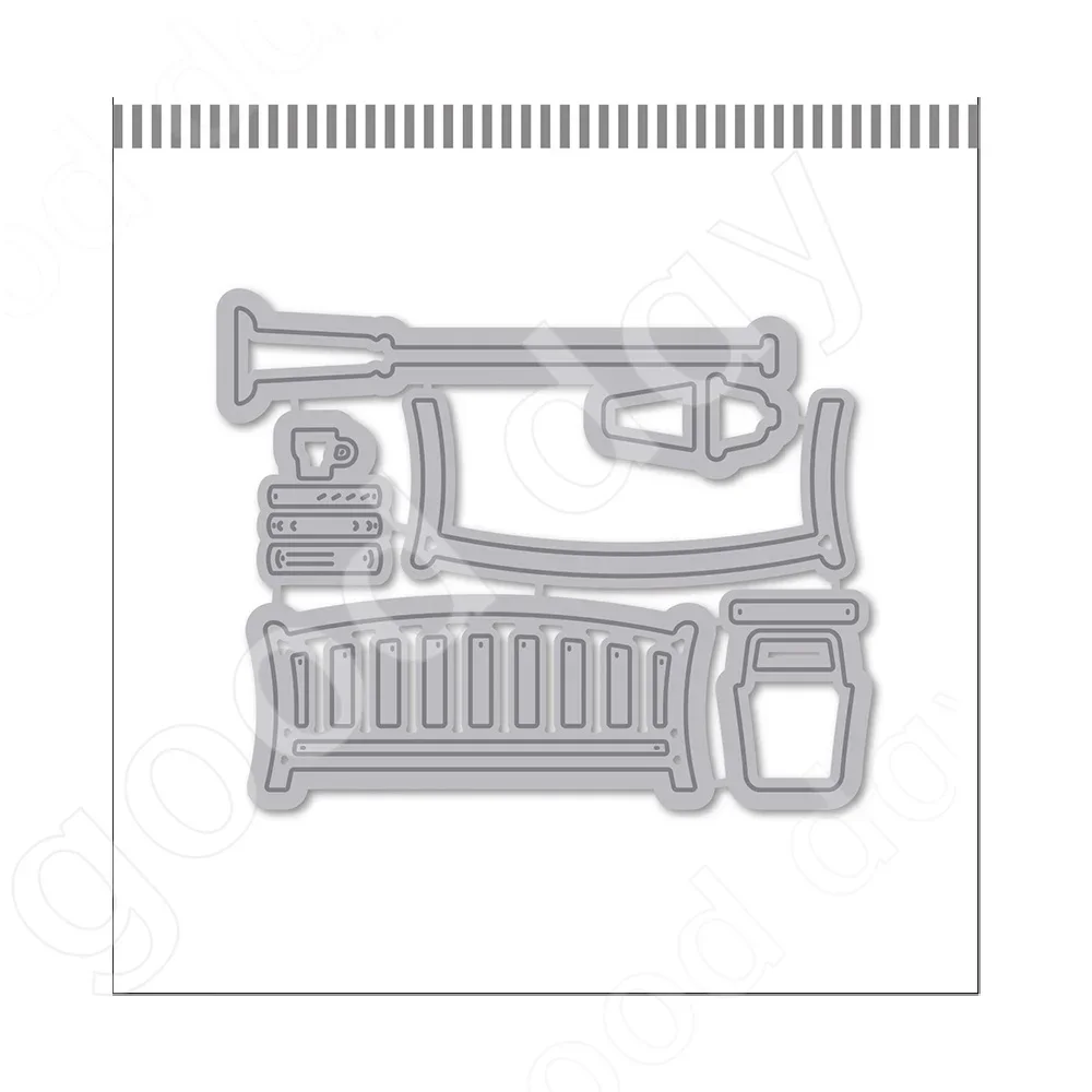 

Park Bench Metal Cutting Dies for DIY Scrapbooking Holiday Greeting Card Calendar Decoration Embossing Crafts