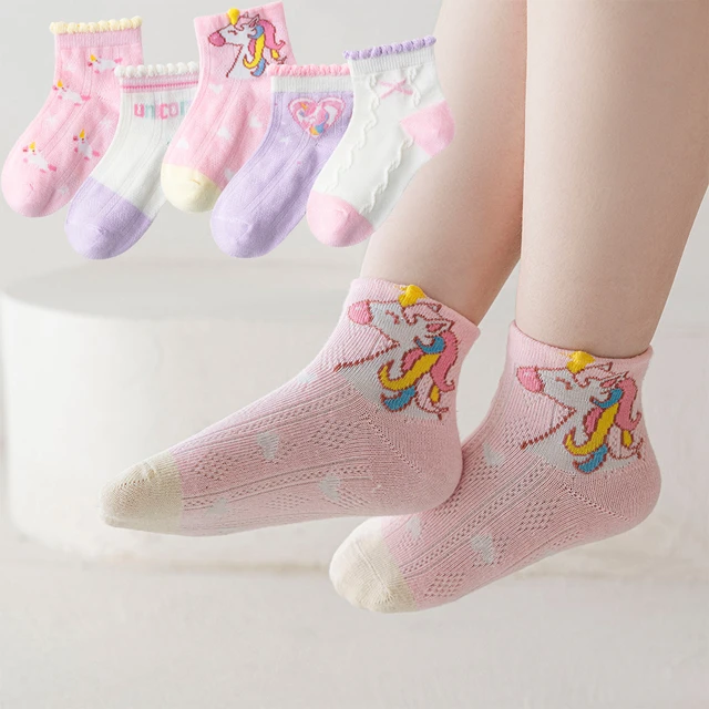  Calcetines Kawaii para bebé, 5 pares de calcetines