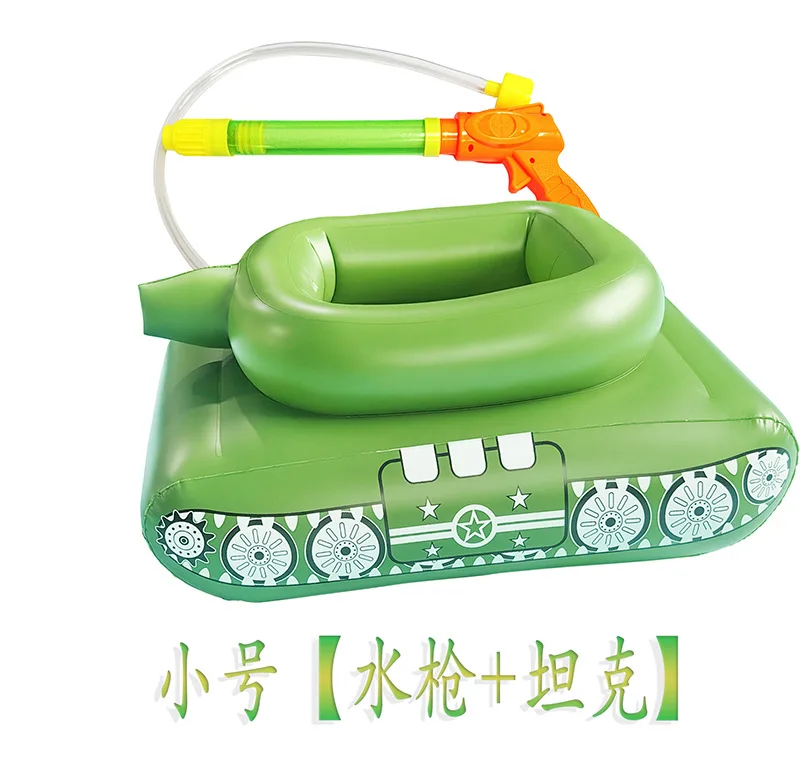 Réservoir de combat gonflable à jet d'eau, piscine extérieure parent-enfant, divertissement en bord de mer, été