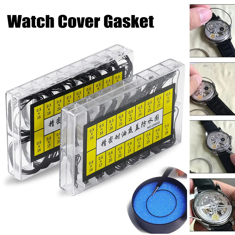 

Watch Repair Tools 1 Box Watch Back Case Rubber Waterproof O-Ring Gasket Cover Repair Tools for Watchmaker Thickness 0.5Mm/0.6Mm