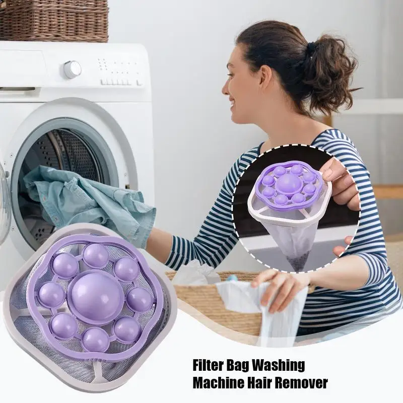 1PC Laundry Washing Machine Filter Remove Dirty Hair Mesh Yarn Laundry Reusable Ball Pet Furs Lint Hair Catcher Clothe Cleaning