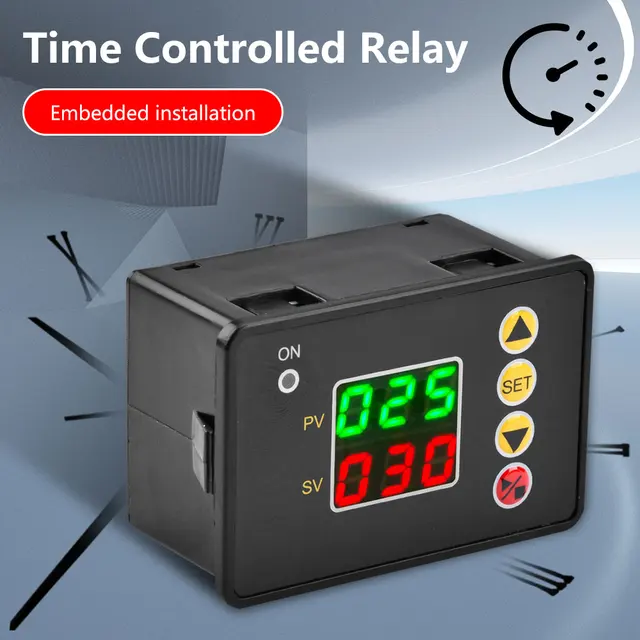Modulo Timer Ritardo T3231 – Relè Con Doppio Display LED – Alimentazione 110V-220V AC