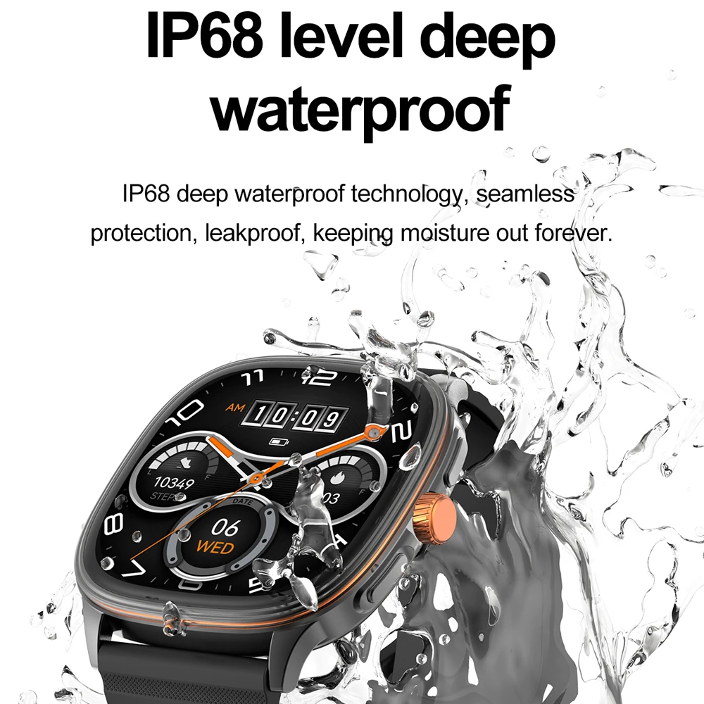 Ultra-thin Fashion Smart Watch Men 1.73 Inch AMOLED HD Bluetooth Call NFC GPS Outdoor Sports Health Monitoring Smartwatch