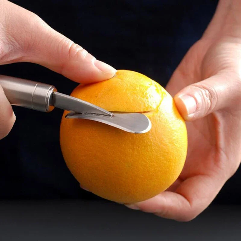 Kitchen Accessories Orange Peeler Gadzety Fruit Cutter Descascador Household Gadgets Smart Cocina Do Kuchni Stainless Steel