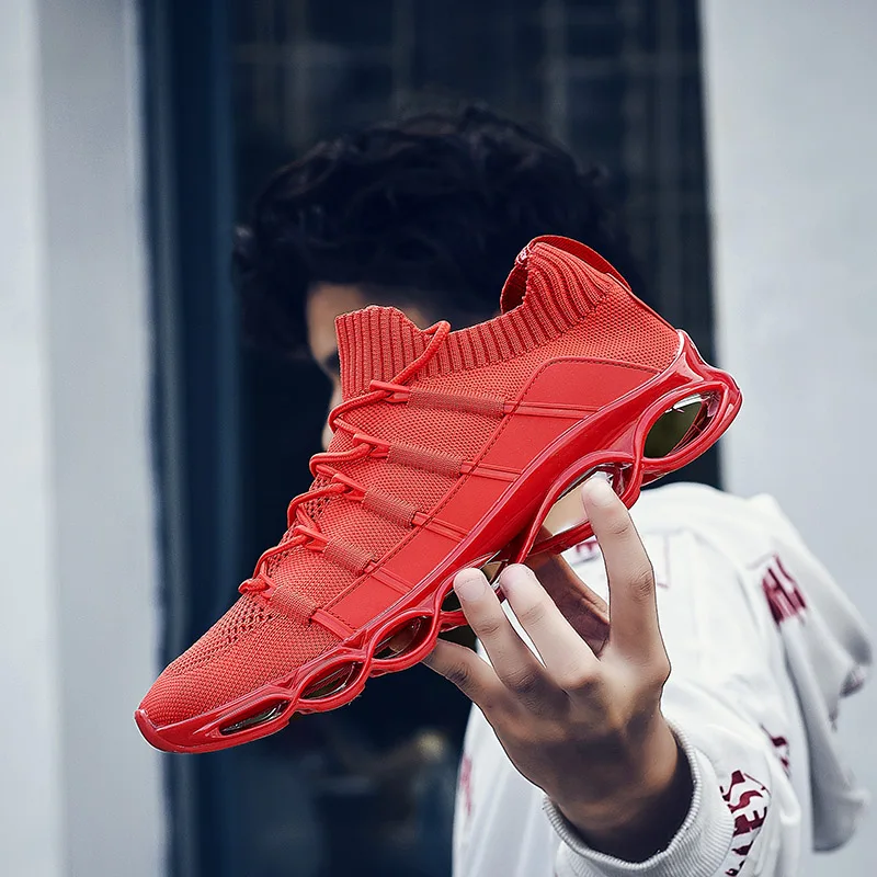 2026 New Men's Outdoor Sports Shoes, Fashionable Running Shoes with Breathable Mesh Upper and Cushioned Sole Size 39-48 4