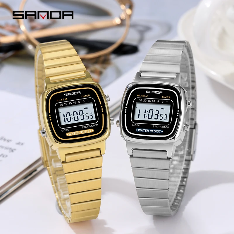 SANDA Elegant Luxury Waterproof LED Sports Watch