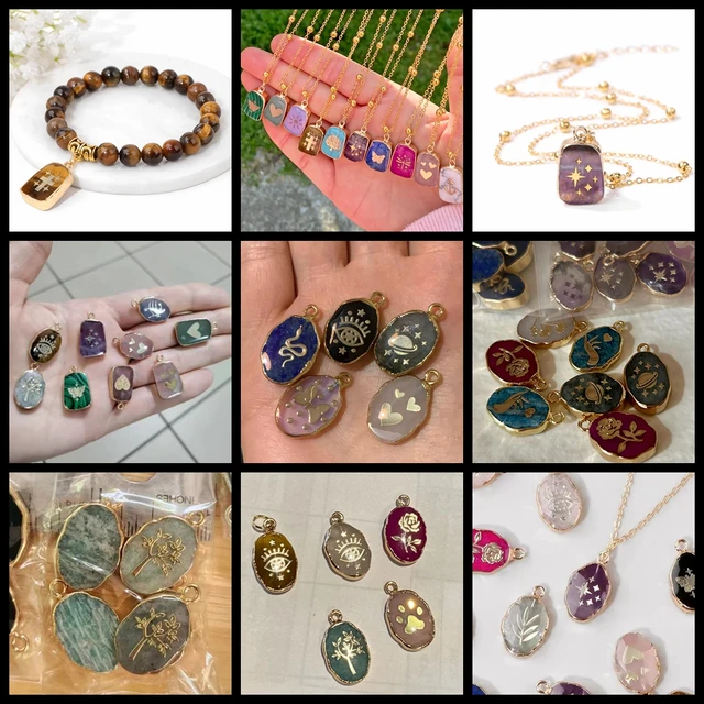 크리에이티브한 보석 만들기에 완벽한 독특한 천연석 드롭 펜던트