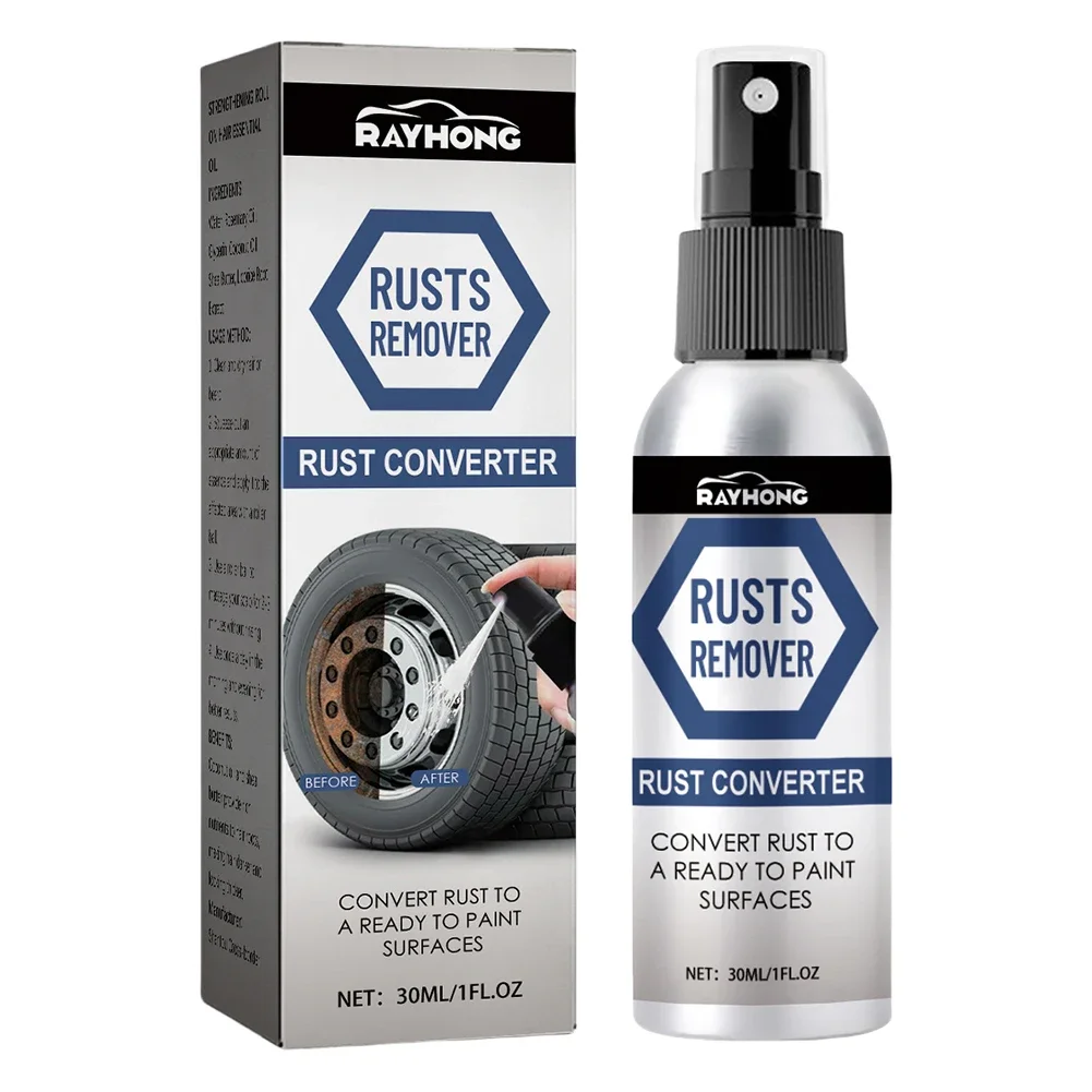 Paint Rust Remover,Rust Remover Spray,Metal Rust Remover 30ML Car Detailing Rust Removal Multi Purpose Rust Remover Spray Iron Powder Removal Spray