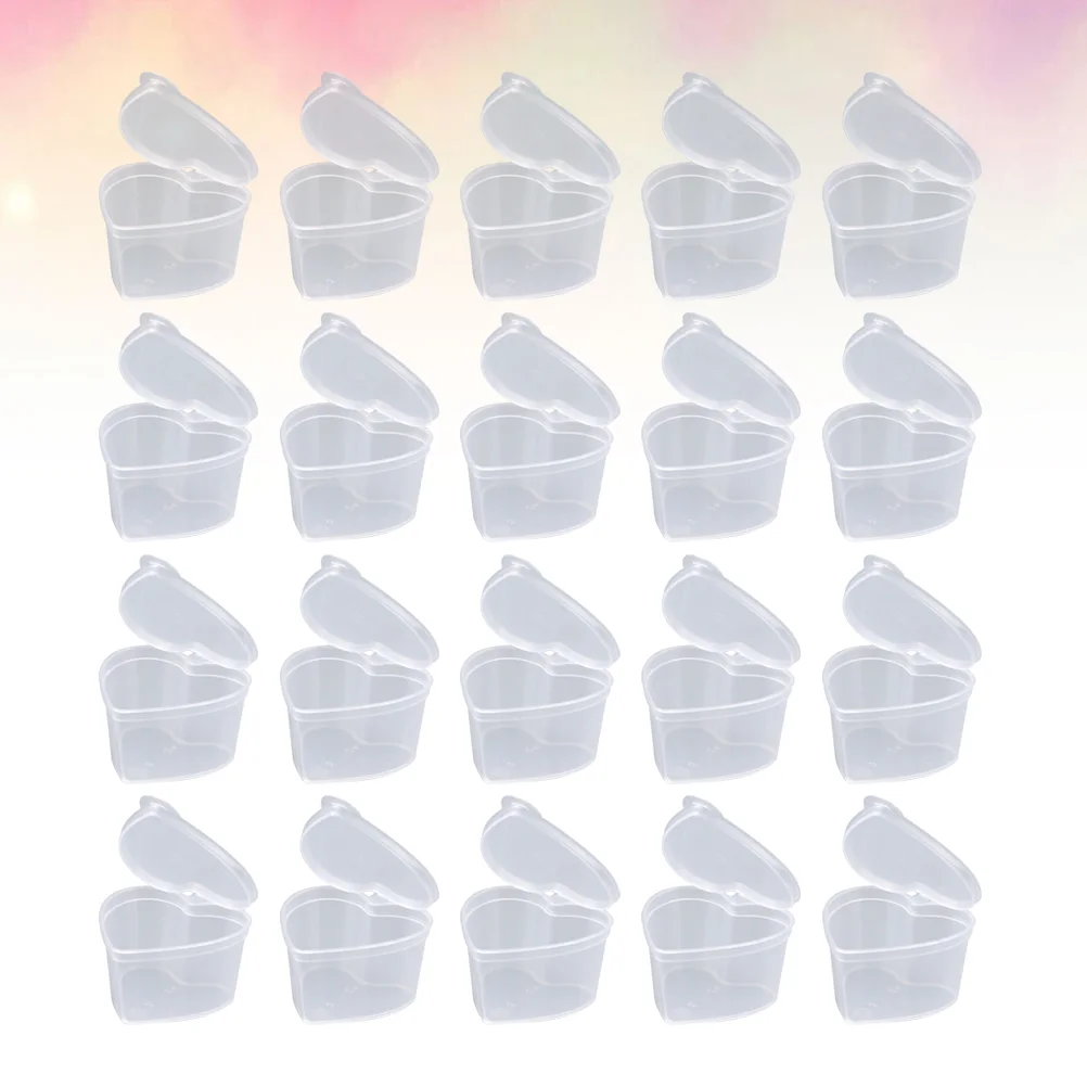 

Heart Shaped Storage Containers Transparent Box with Lids Refillable Organizer for Craft Item Small Part Body Scrub Accessory