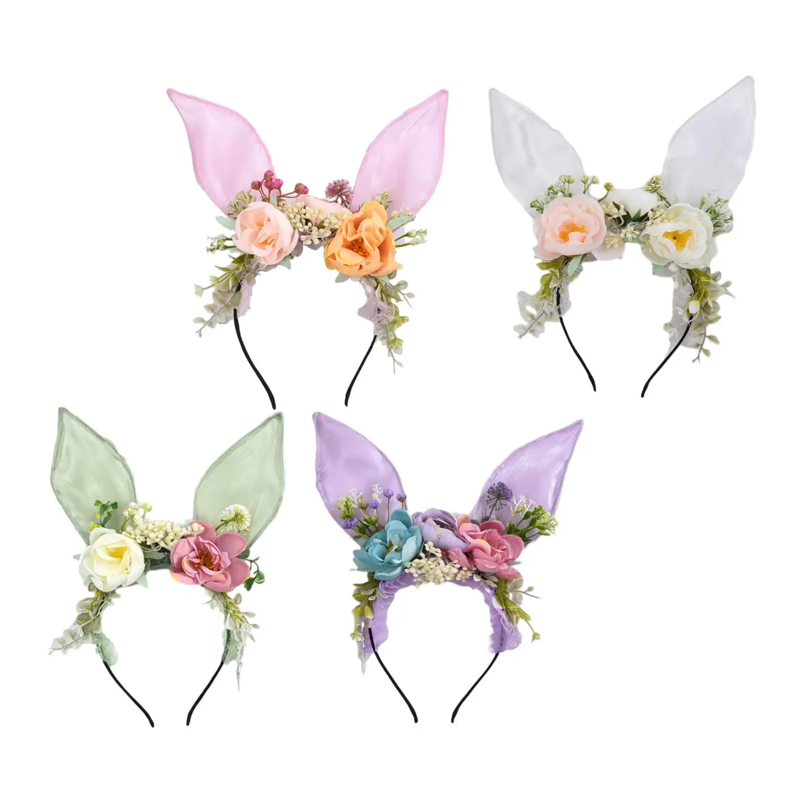 

Bunny Ears Headband Lovely Photo Props Women Costume Accessory Headwear for Wedding Halloween Stage Performances Party Carnival