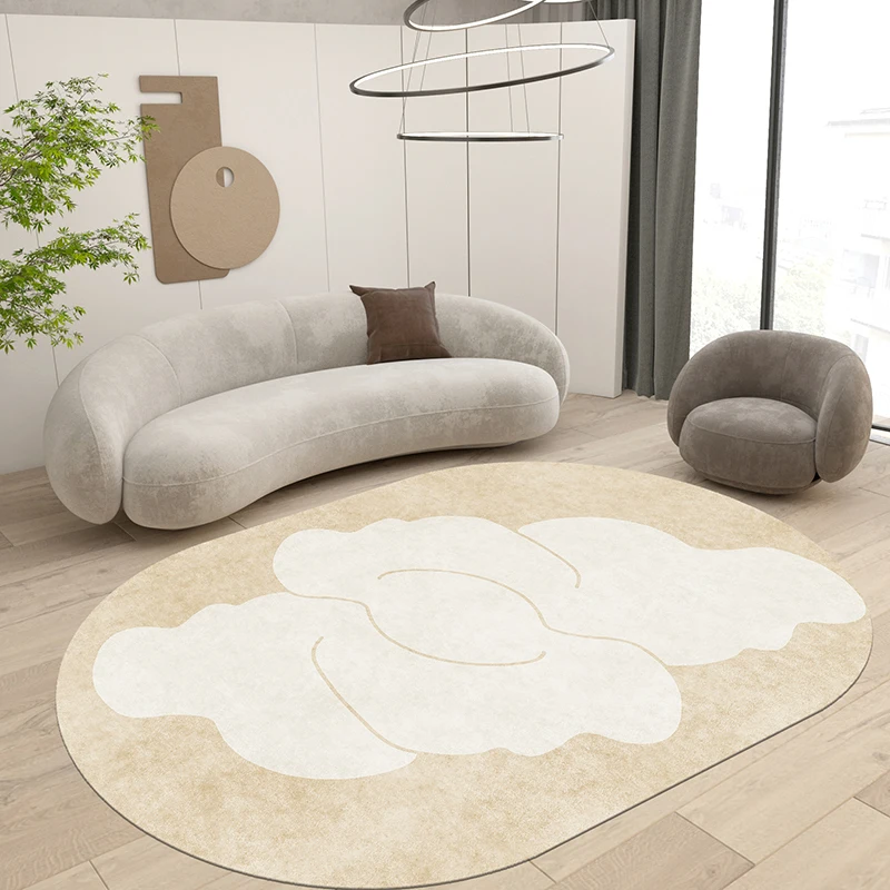 

Modern Minimalist Bedroom Bedside Bay Window Carpet Oval Living Room Sofa Coffee Table Carpets Office Room Study Non-slip Rugs