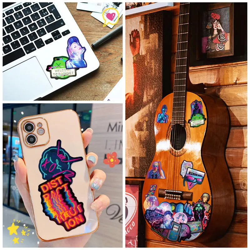 Рисунок 6 - радужные лазерные наклейки