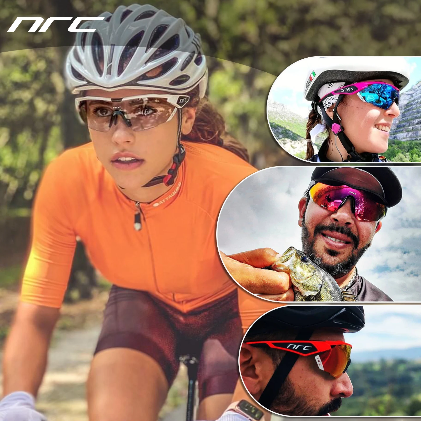  ROCKBROS Gafas de sol fotocromáticas para hombre, gafas de sol  de ciclismo, gafas deportivas para bicicleta : Deportes y Actividades al  Aire Libre