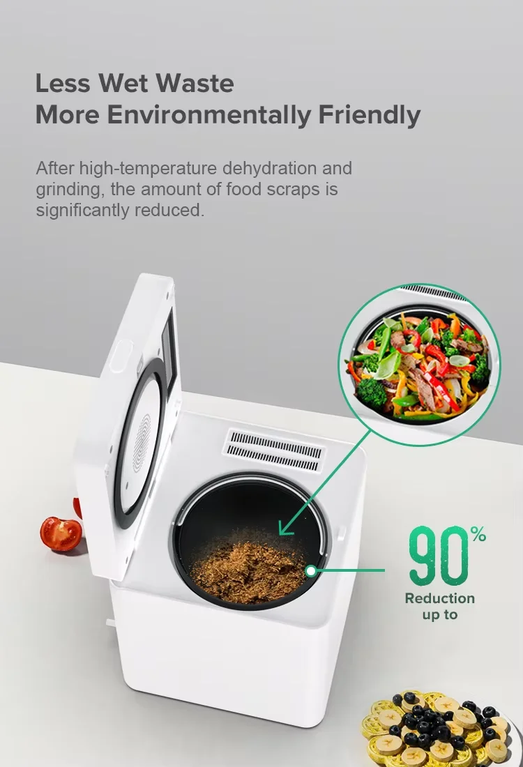 2.5L capacity automatic household organic fertilizer compost machine Food waste Kitchen waste recycling Food waste disposal 5