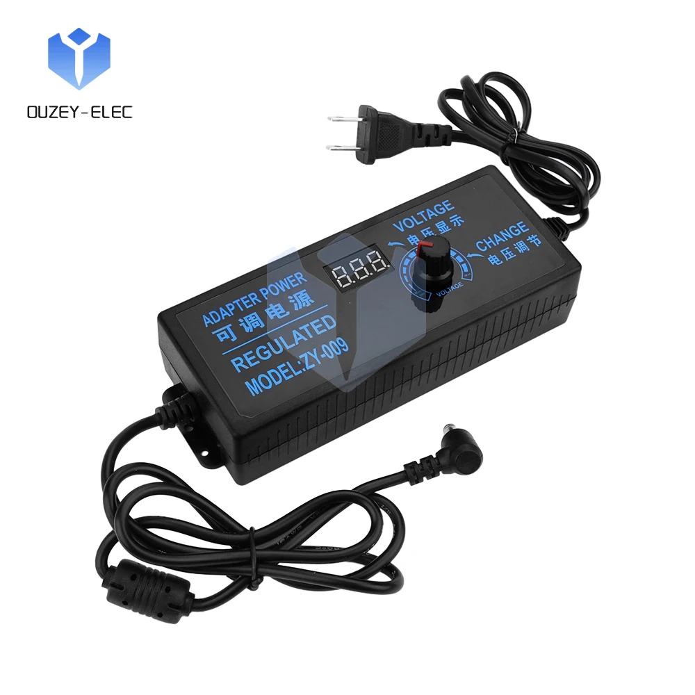 Power Adapter Power Supply Switching Power Supply AC110V 220V To DC3-24V 5A 5.5*2.5mm DC Inline Connector Adjustable Regulated
