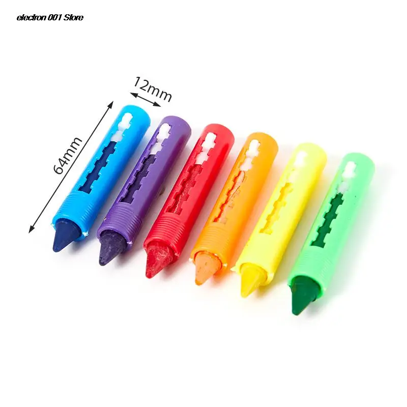 Washable Crayon Kids Baby Bath Time Paints Drawing Pens Toy for Halloween Makeup writing utensils 6Pcs colored crayons washable watercolor pen watercolor pen children painting supplies