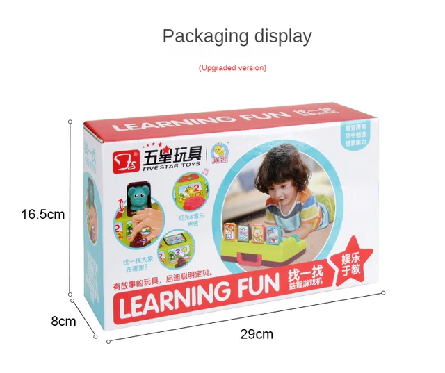 Creative Cute Cartoon Animal Shape Peekaboo Pop-Up Interactive Game Puzzle Toy with Music Kids Gift 6