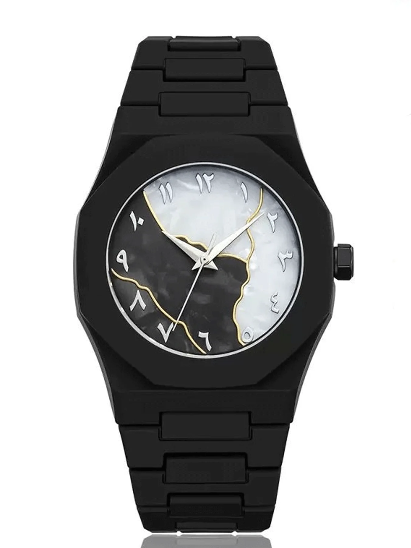 2-piece high-end men's watch fashion watch plastic watch quartz men's watch set