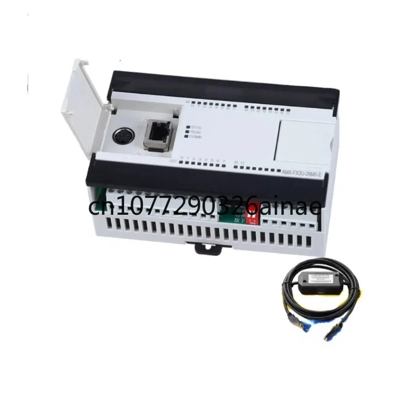 

Ethernet PLC compatible controller relay 2AI/1AO 16I/10O MODBUS+programming cable CLP fx3u AMX-FX3U-26MR