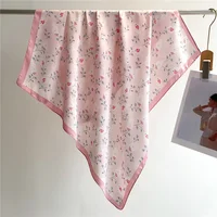 70cm Hair Print  Hot Summer Silk Feeling Scarf for Women Fashion Neck Tie Hand Bag Foulard Wrist Kerchief Shawl Wraps Hajib 6