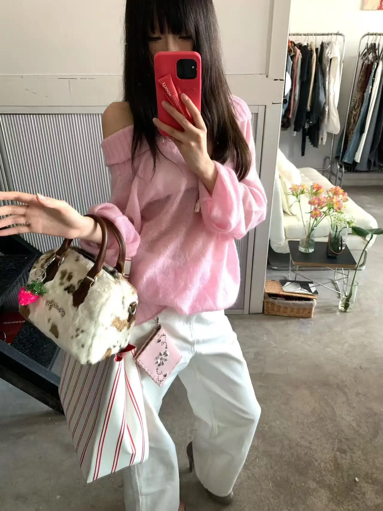 Fashionable Handbag New Arrival Simple Stylish Women Bag Trendy Underarm Pillow Bag Square horsehair Zipper Single Shoulder Bag