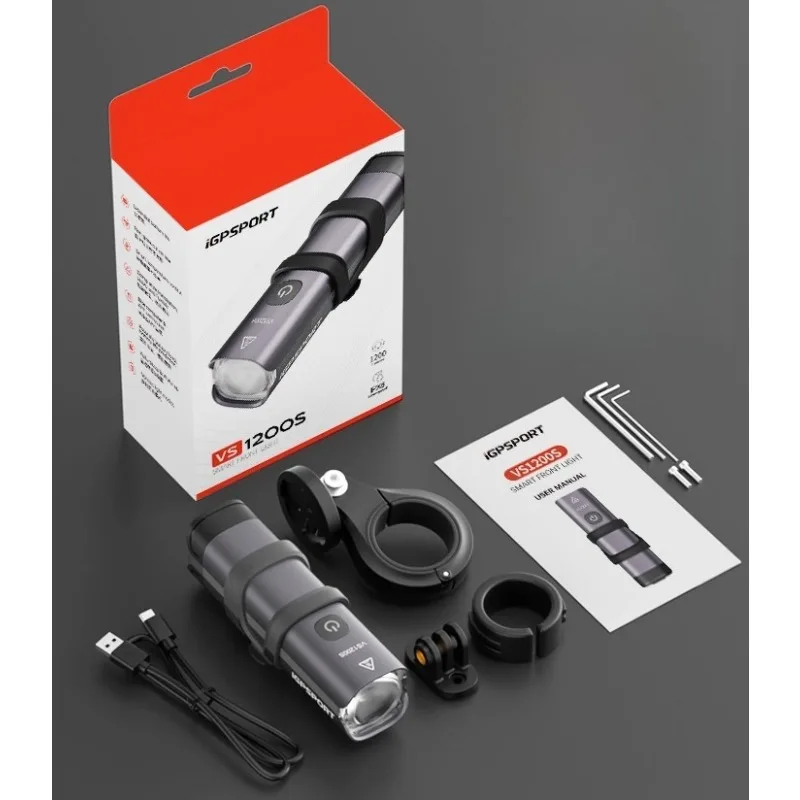 VS1200S Bike Front Light iGPSPORT Rainproof USB Rechargeable Bike