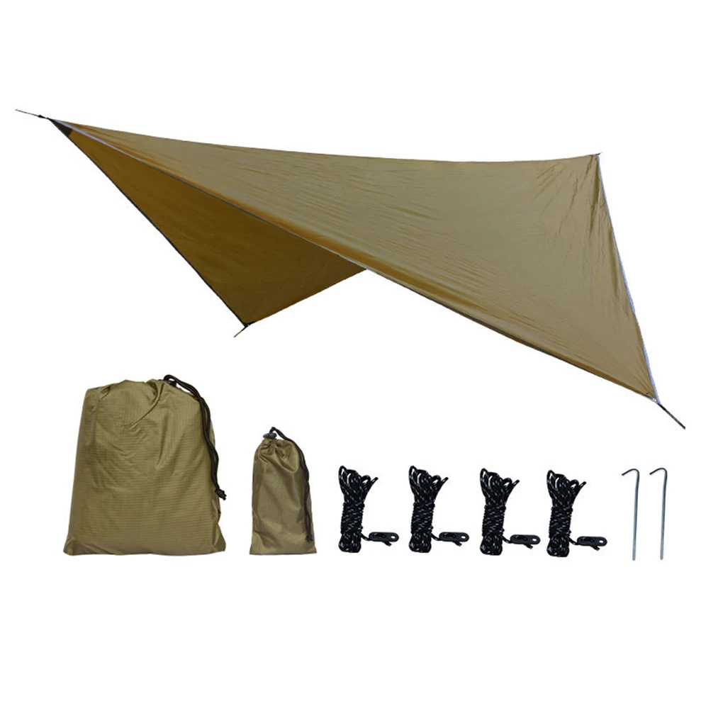 

UV-resistant Tarp Ultralight Waterproof Tarp Tent 350x280cm Shade Outdoor Camping Hammock Rain Fly Garden Awning Canopy Sunshade