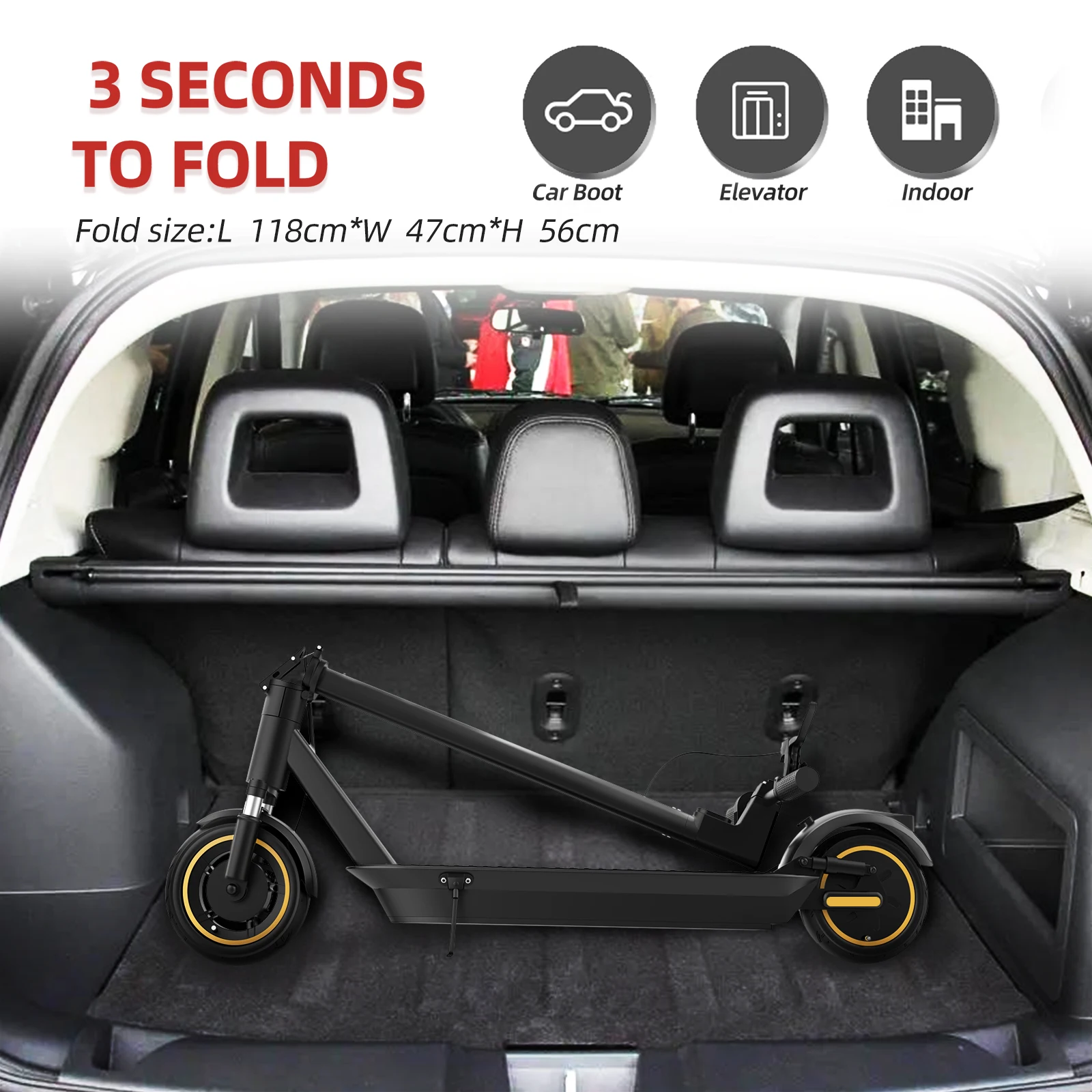 AOVOPRO ESMAX Electric Scooter 500W 40km/h Adult Electric Scooter Smart APP Double Shock Absorbing Foldable