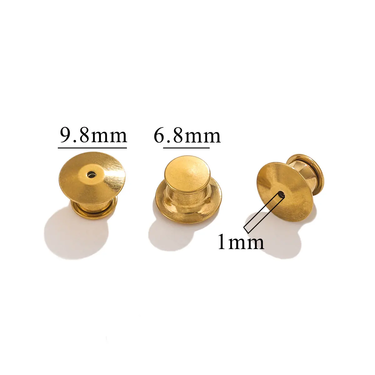 Stainless Steel Earring Back Plug Earring Settings Base Ear Stud Back Earring Stopper For DIY Jewelry Making Supplies 3