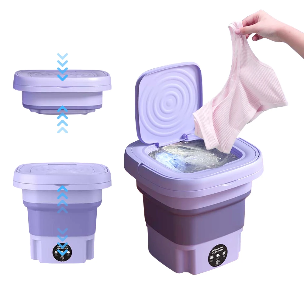 8L Washing Machine Foldable Portable Socks Underwear Panties Retractable  Household Washing Machine 3 Models With Spinning Dry - AliExpress