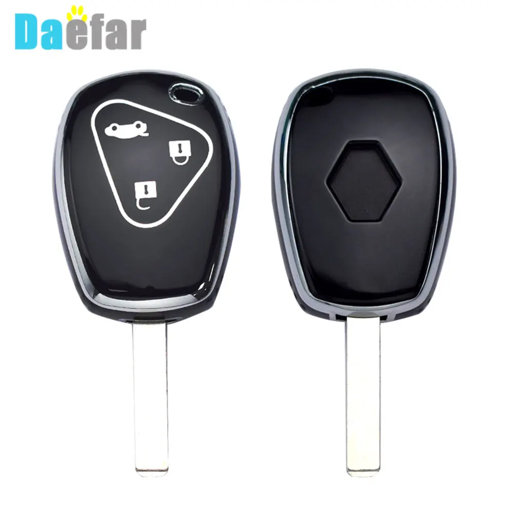 2 3 Pulsanti Tpu Car Key Shell Cover Cover Protector Per Renault Duster Logan Fluence Clio Vivaro Master Traffic Protector Portachiavi