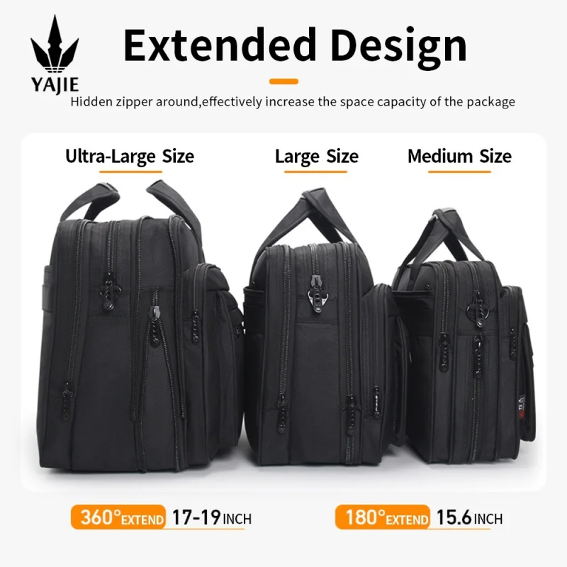 Large Capacity Briefcase Bag Men Business Bag 15.6 inch 17" 19" Laptop Bag Shoulder Bags Canvas Handbags Notebook Bag messenger 4