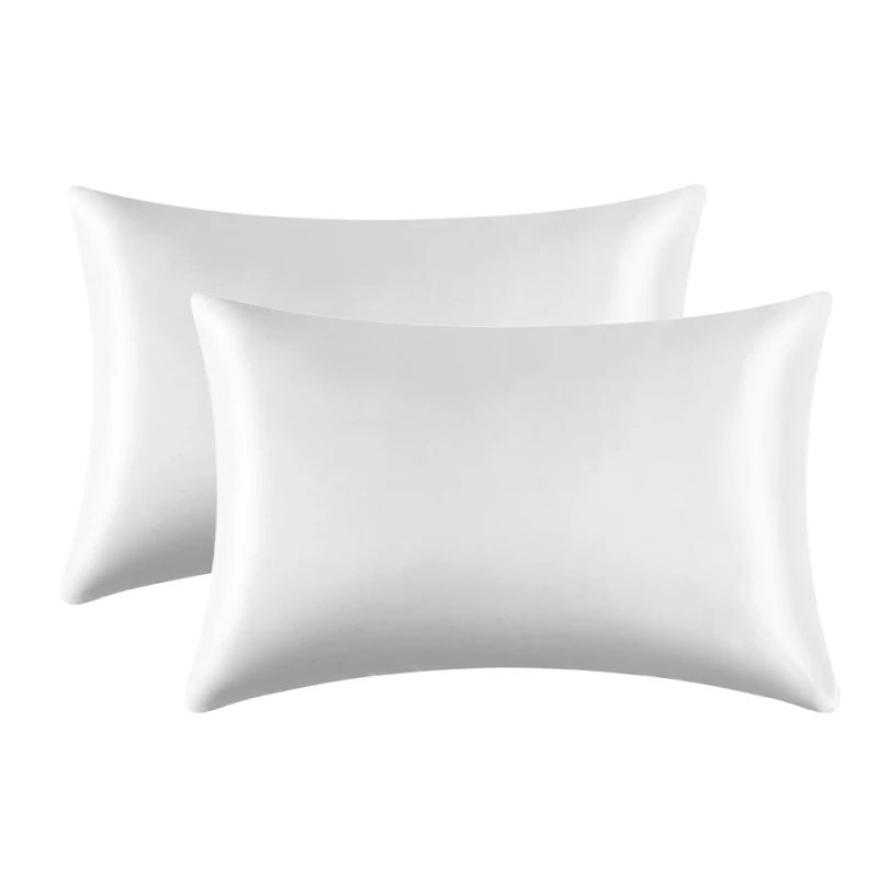 Solid Silk Pillowcases Sleeping Pillow Cover For Hair and Skin Mixed With Satin Luxury Comfortable Envelope Cushion Cases