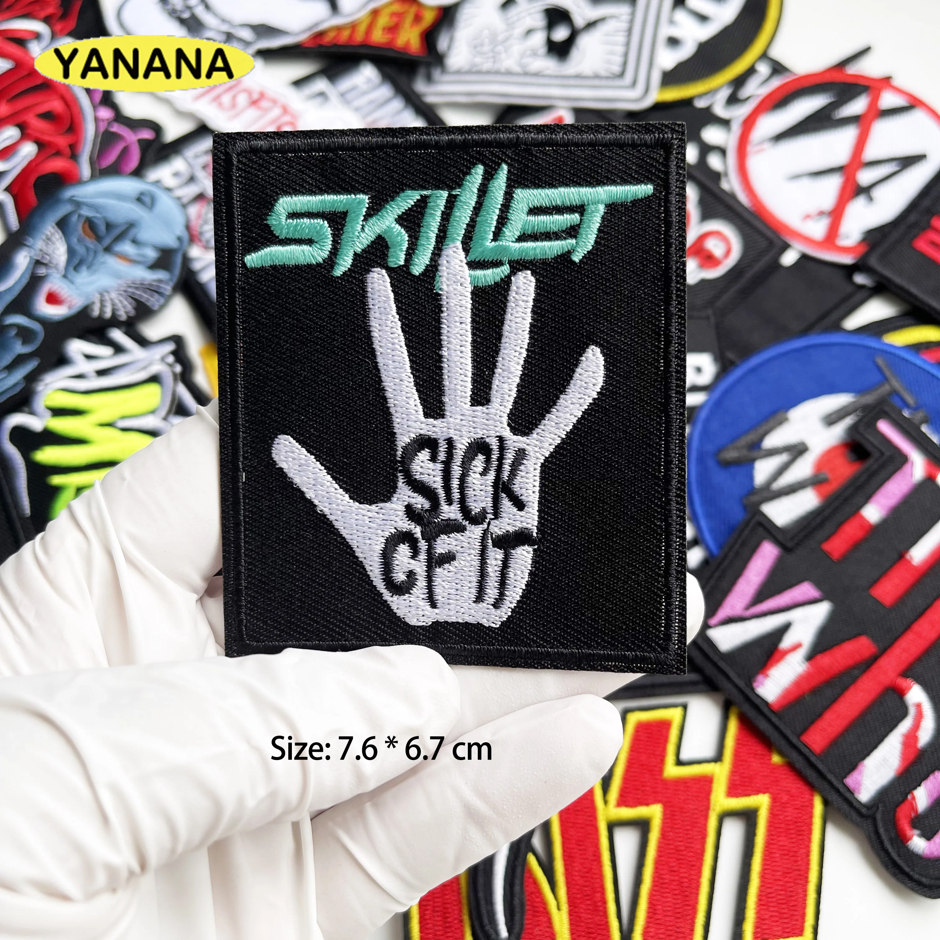Punk Rock Band Eisen auf Patch für Kleidung Stickerei Abzeichen Heavy Metal Kleidung Aufkleber Nähen Jacke Jeans Applikationen – Detail 33