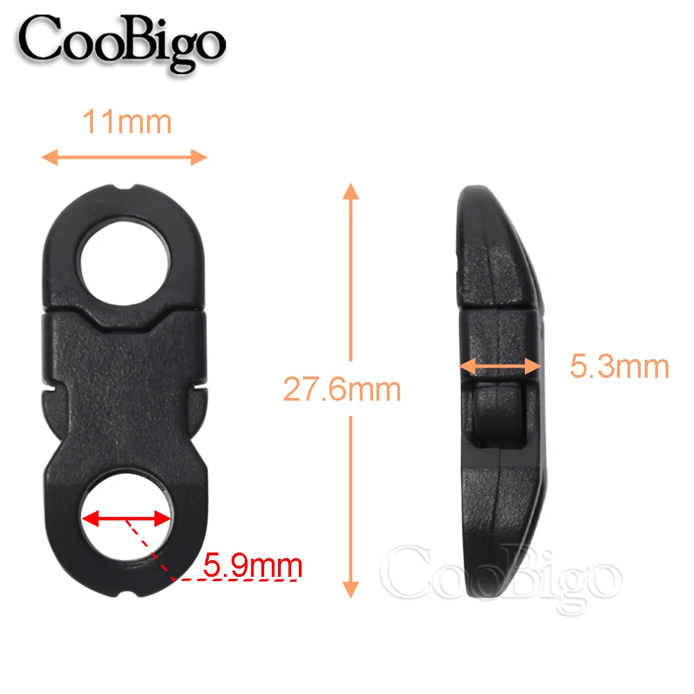 Plastic Side Release Buckles Paracord Buckles Bracelet Clips Parachute Clasp Pet Collars Accessories 50pcs
