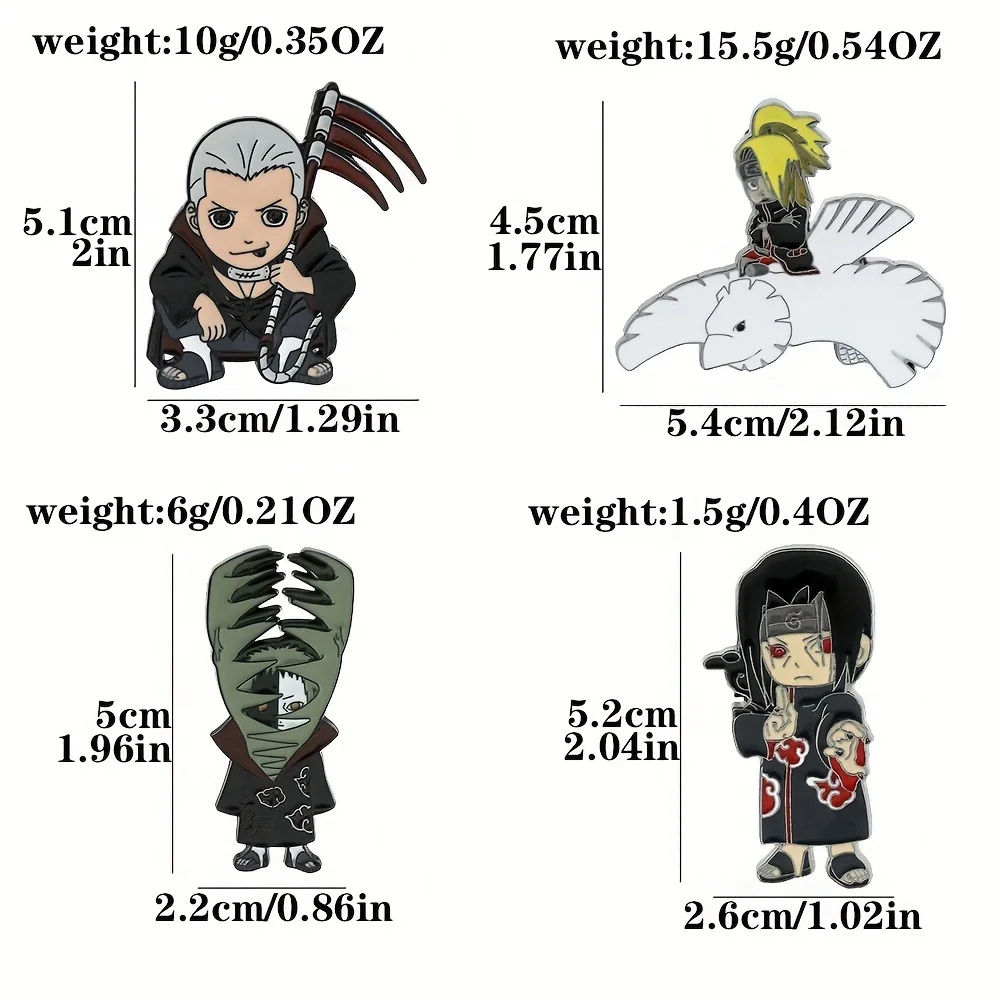 Metal Brooch 3/4/10 Pcs Cartoon blood anime characters creative personality Decoration backpack clothing accessories