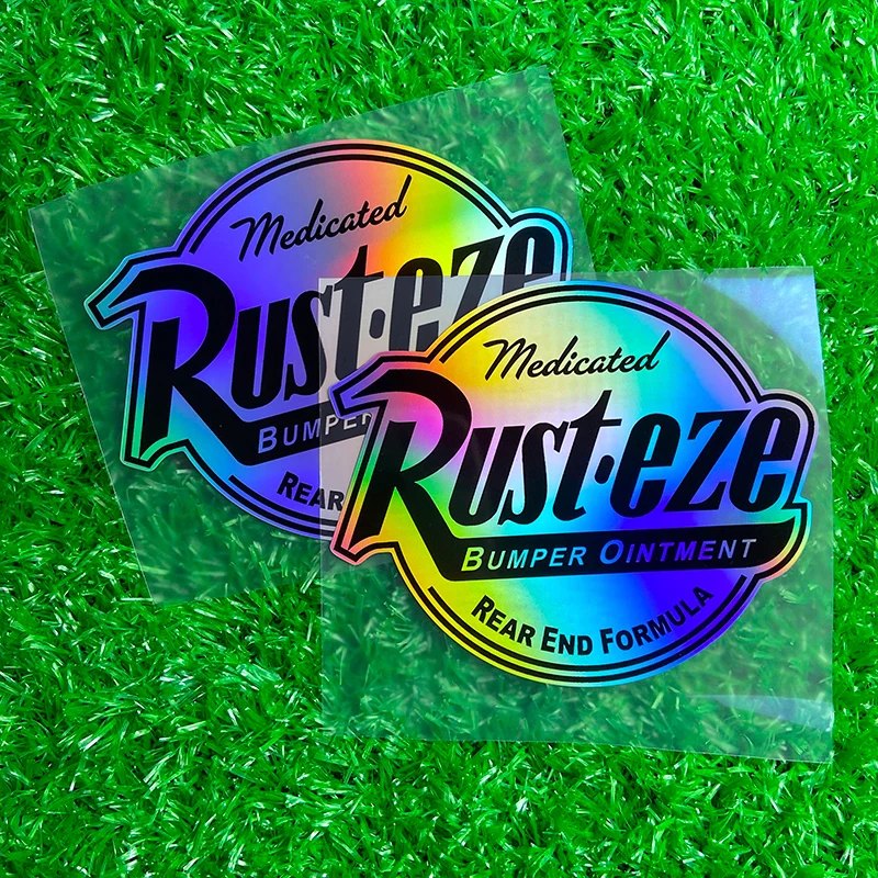 Rust Eze Medicated Scooter Stickers Waterproof Sunscreen DIY Motorcycle Fuel Tank Vinyl Decal Truck Car Window Bumper Decoration