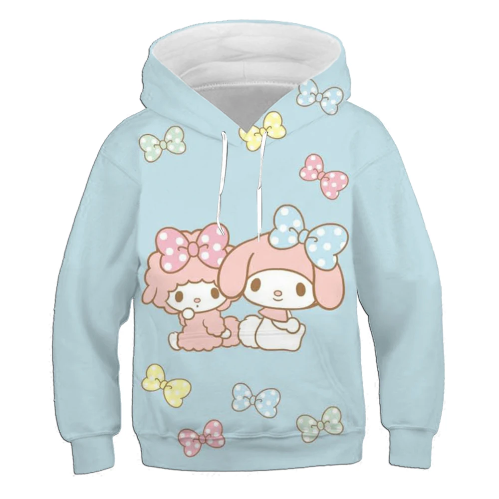 

Melody Cartoon Fashion Outdoor Casual Daily Ladies Printed Long Sleeve Pullover Hoodie Sweet Clothing 2024 Autumn and Winter