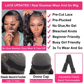 Body Wave 13x4/13x6 HD Lace Front Human Hair Wigs Wear Go Glueless Wig Pre Plucked 5x5 HD Lace Closure Wig 360 Lace Frontal Wigs - Image 4
