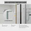 Shower Door 56-60 Inches W X 76 Inches H Glass Shower Door with Handle and Waterproof Sealing Strip, Black 5
