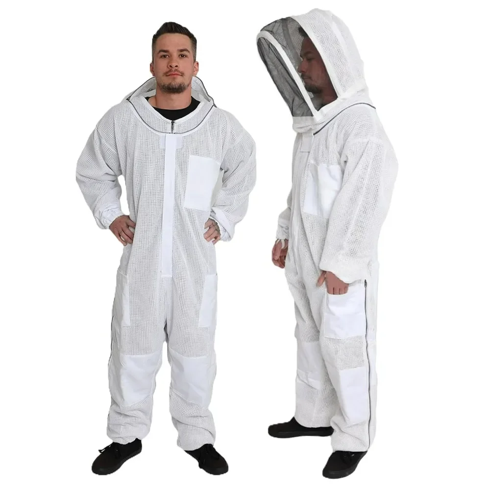 3 Layer Ventilated Bee Suit for Apiarist, Breathable & Durable-Protection and Safety for All Beekeepers Protective Clothing