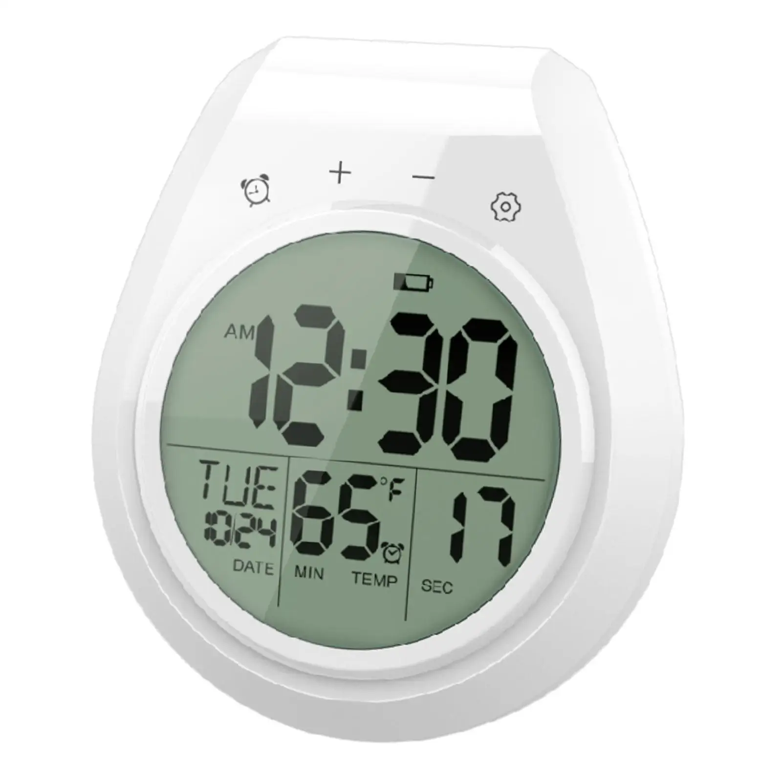 Digital Shower Clock 12/24 Hour Format Water Resistant Temperature With Shatterproof Large LCD Display Bathroom Clock Wall