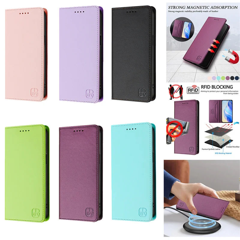 Luxury Magnetic Wallet Leather Flip Phone Cover - Premium Case