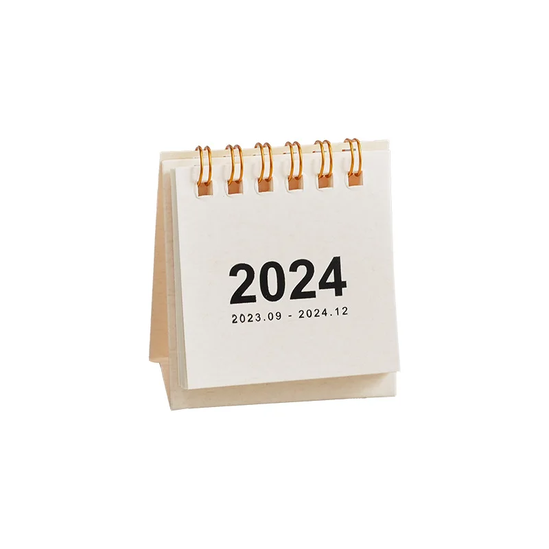 English Solid Color Mini Desk Calendar Creative Office Decoration Desktop Calendar Daily Memo Study Plan desk calendar