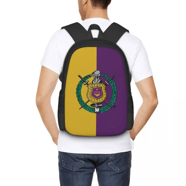 Omega Fraternity Psi Phi OPP Travel Laptop Backpack, Business College School Computer Bag Gift for Men & Women - Image 6